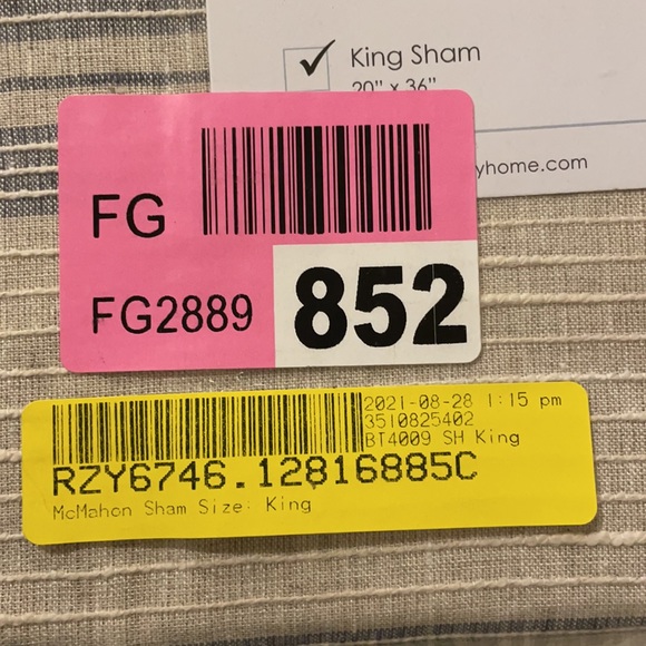 NEW linen pillow  shams - set of 2 - Picture 3 of 3